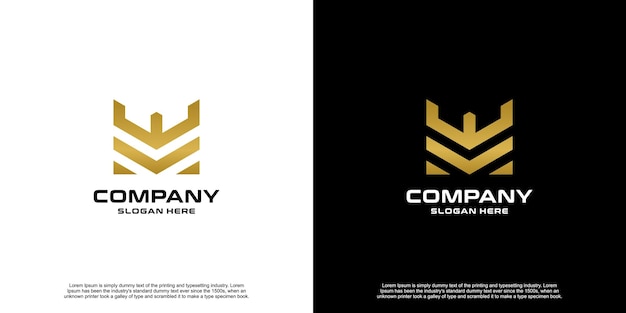 Креативный абстрактный дизайн логотипа Crown