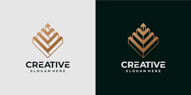 Creative abstract flower luxury logo design inspiration