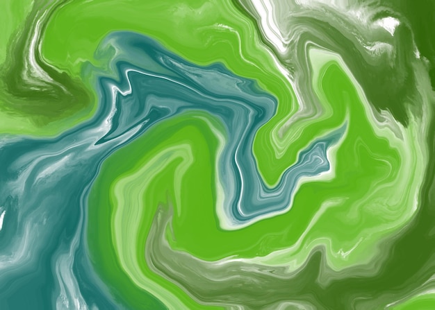 Creative abstract fluid art with liquid marble effect