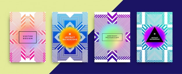 creative abstract flyer collection