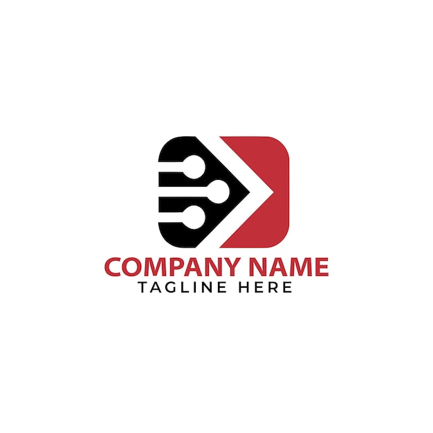 Creative abstract golden technology logo for IT company