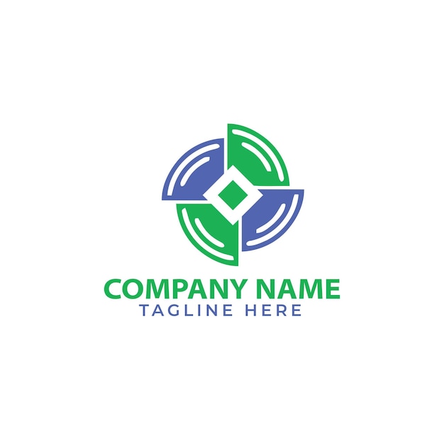 Creative abstract golden technology logo for IT company