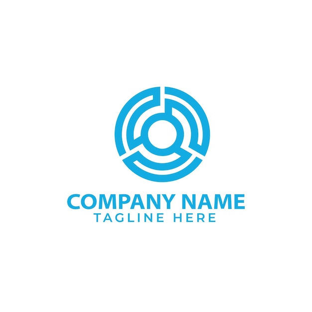 Creative abstract golden technology logo for IT company