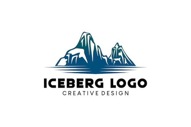 Creative abstract iceberg logo vector illustration symbol design