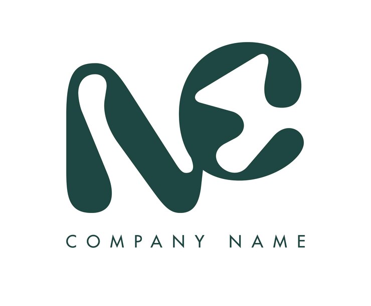 Vector 창의적 인 요약 초기 글자 nc 로고 디자인