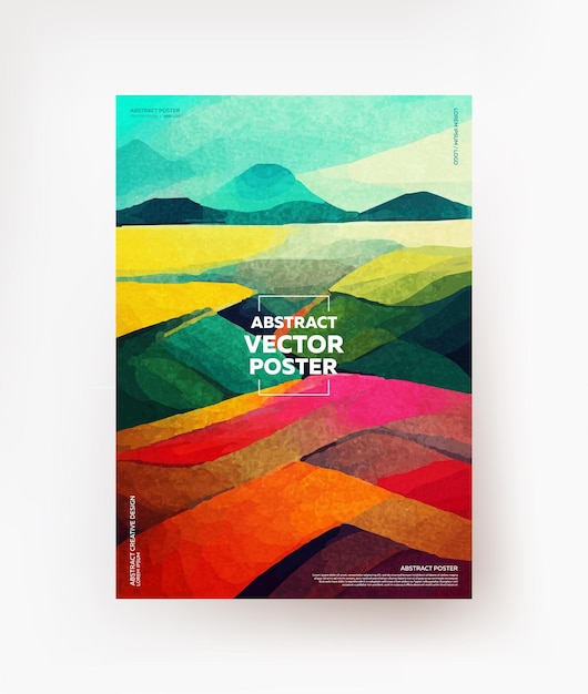 Creative abstract landscape. for postcards, covers, booklets, leaflets, etc. vector.