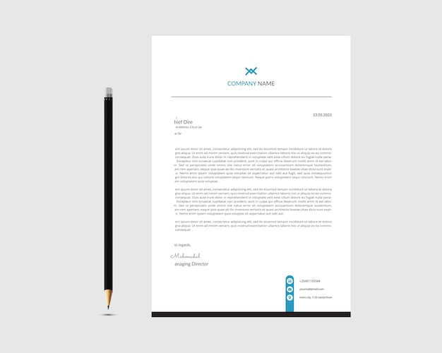 Creative abstract letterhead design Professional business letterhead