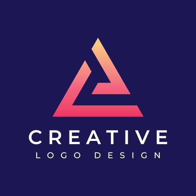 Creative abstract logo template design element initial letter A geometric or minimalist monogram with trendy style modern font Logo for business business or identity card branding and company