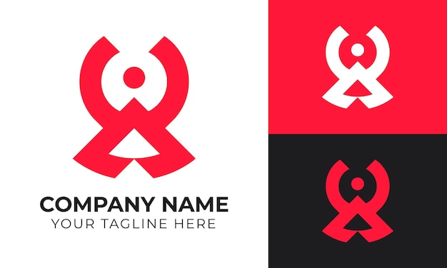 創造的な抽象的なモダンなミニマルなビジネスのロゴのデザイン テンプレート
