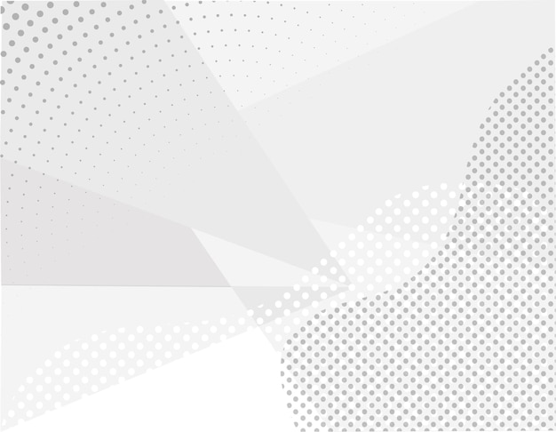 Творческий абстрактный монохроматический серый узор из квадратных точек с треугольными формами и извилистой кривой в градиентном цвете. Векторная иллюстрация