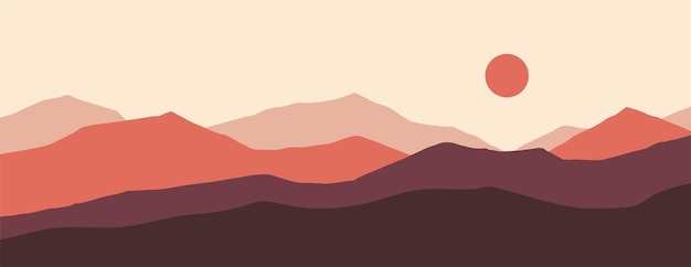 Creative abstract mountain landscape background