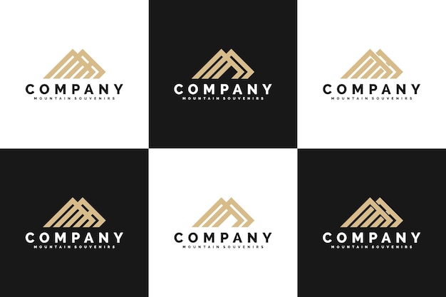 Creative abstract mountain logo