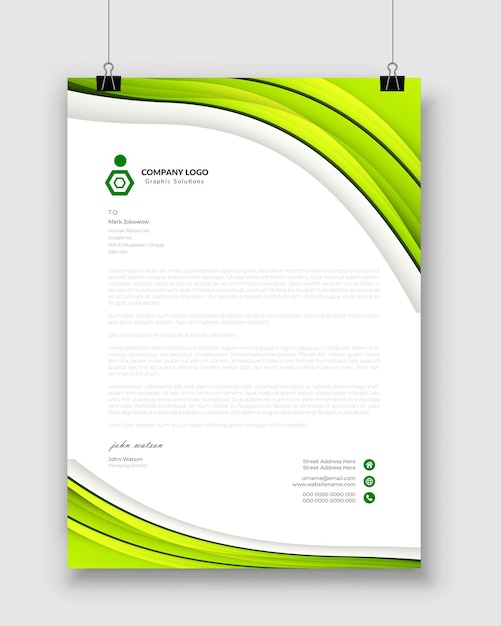 creative abstract professional corporate modern business proposal letterhead design template