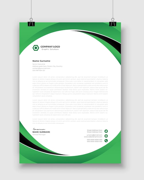 creative abstract professional corporate modern business proposal letterhead design template