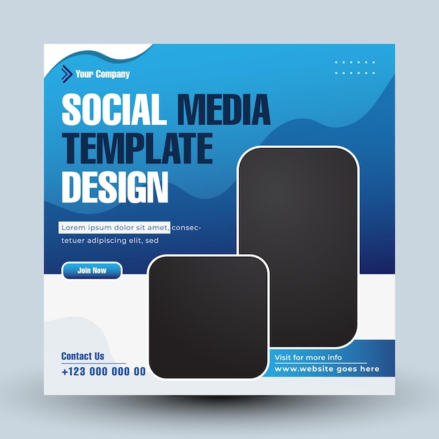 Creative and Abstract social media post template design