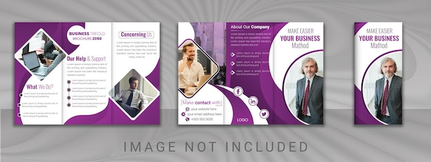 Creative Abstract trifold brochure for a company