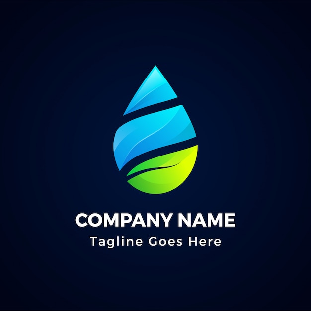 creative abstract water drop logo isolated