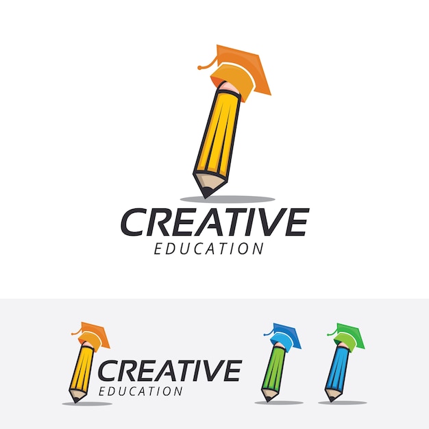 Vettore modello di logo di vettore accademia creativo