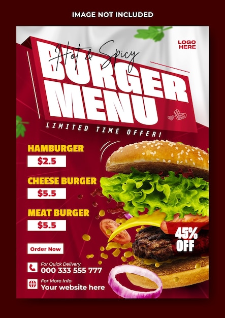 Vector creative ads promotional food flyer template design