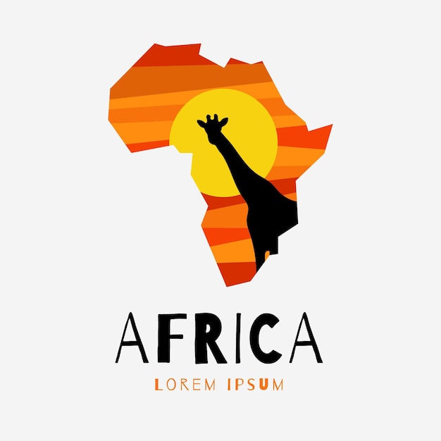 Вектор Шаблон логотипа creative africa map