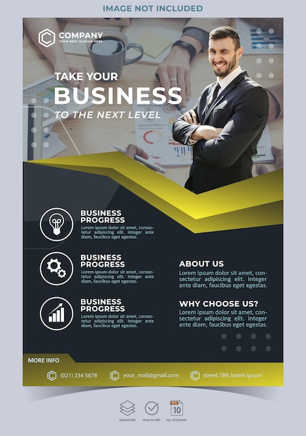 Vector creative agency and corporate business flyer template