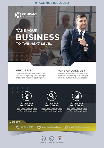 Vector creative agency and corporate business flyer template