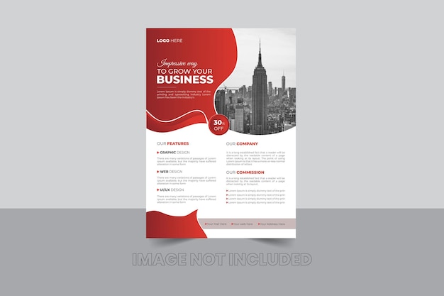 Creative agency flyer design template vector