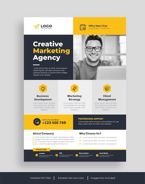 creative agency flyer template