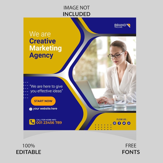 Creative agency social media post design