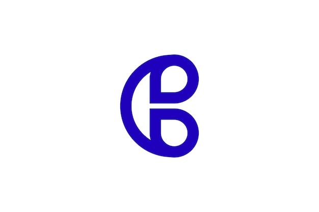 Вектор Креативный и минималистичный шаблон логотипа cb на белом фоне
