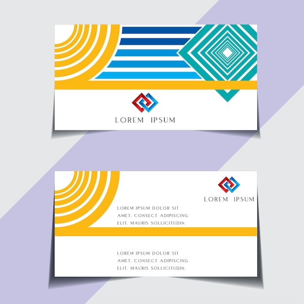 Креативный и профессиональный дизайн шаблона визитной карточки