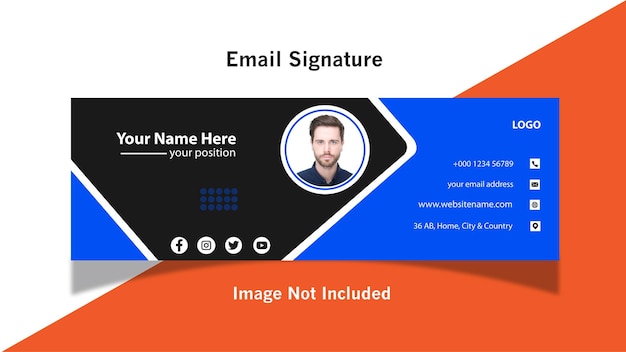 ベクトル クリエイティブでプロフェッショナルな電子メール署名テンプレート