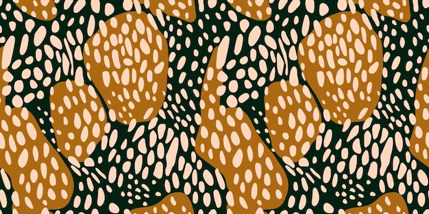Креативный мех животных леопардовая кожа бесшовный узор Абстрактный гепард текстурированный Дикие африканские кошки камуфляжный фон Дизайн для ткани текстильная оберточная бумага обложка плаката Векторная иллюстрация