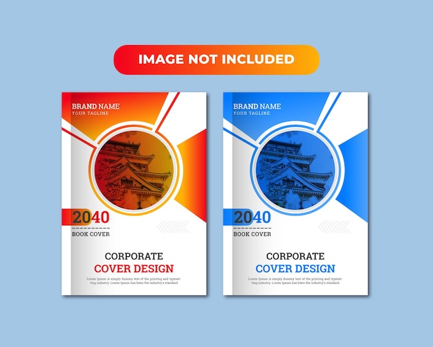 Creative annual report book cover template a4