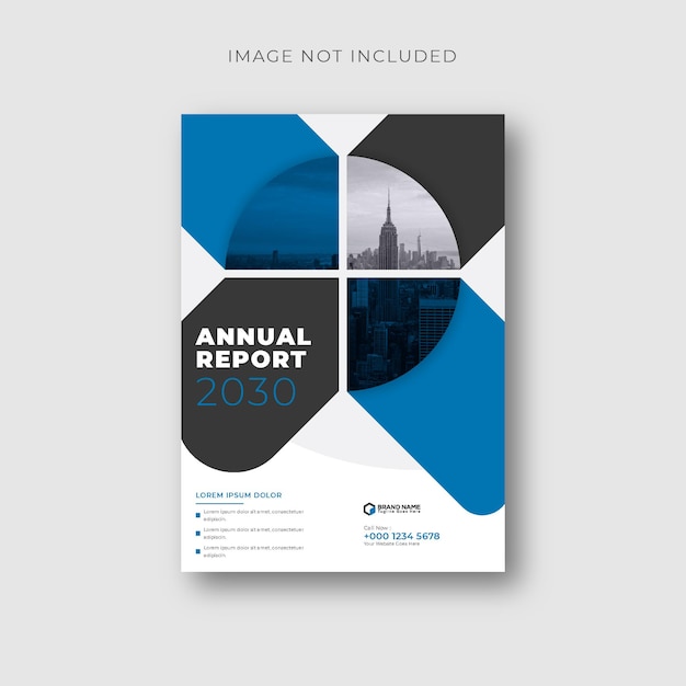 Vettore design creativo del volantino della copertina dell'opuscolo del rapporto annuale
