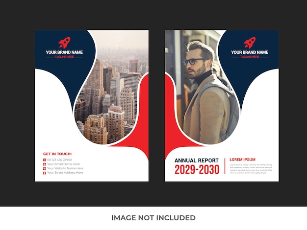 Creative annual report brochure cover set design