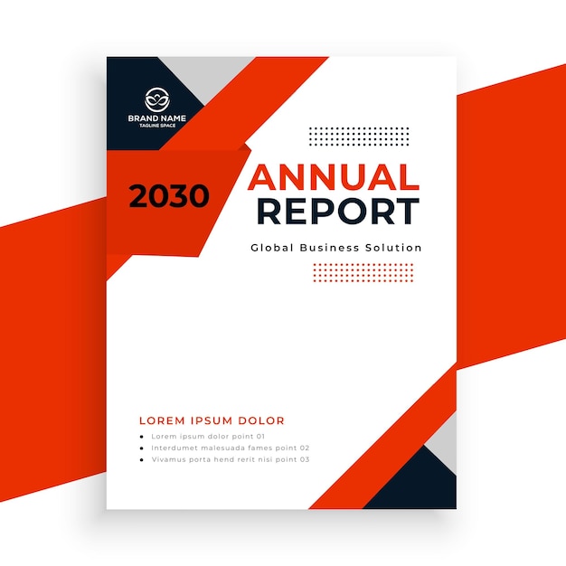 creative annual report business flyer template