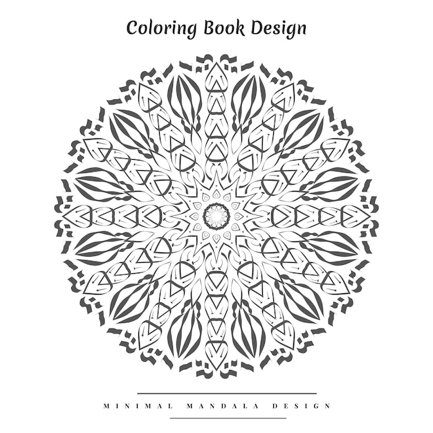 Vector creative arabesque islamic mandala design and coloring book for kids and adults