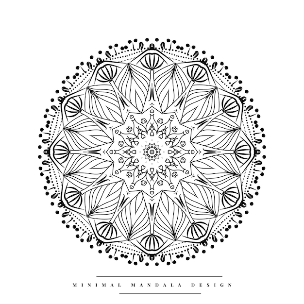 Creative arabesque mandala coloring page with natureinspired elements