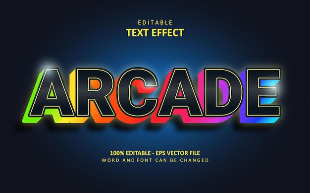 Creative arcade text effect