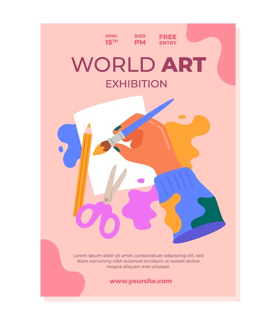creative and art poster in flat design