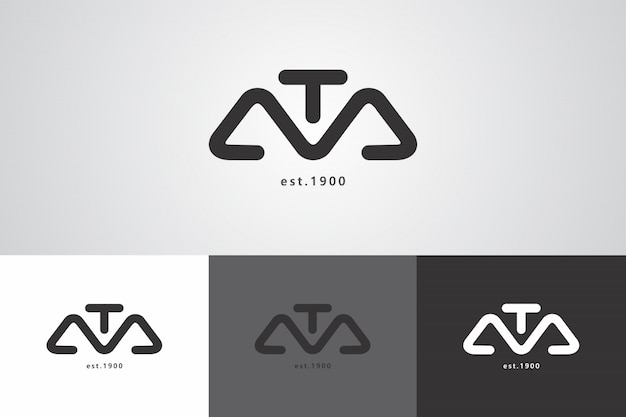 Vector creative ata logo design template