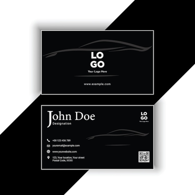 Vector creative automobile black business card