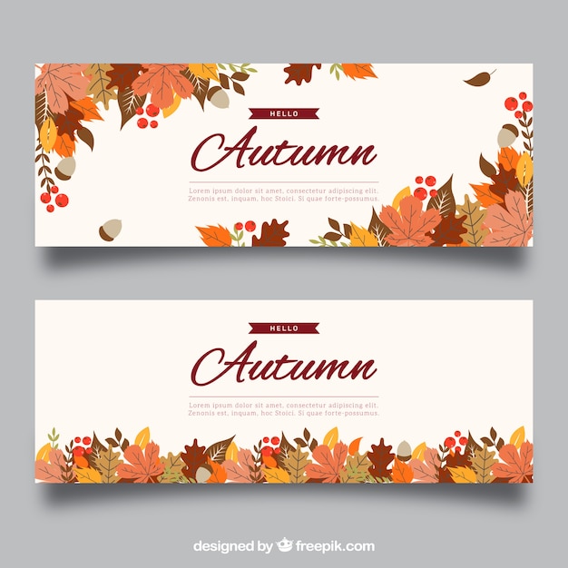 Vector creative autumn banner