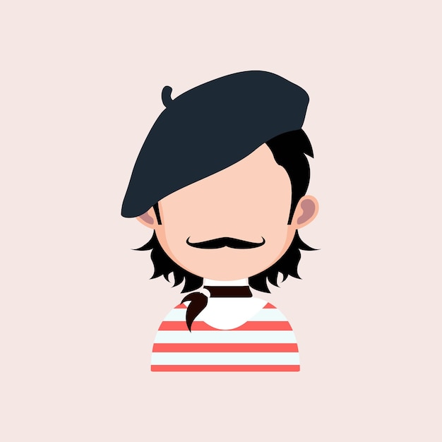 Creative avatar vector design of the boy wearing a cap