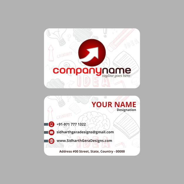 Vector creative background visiting card