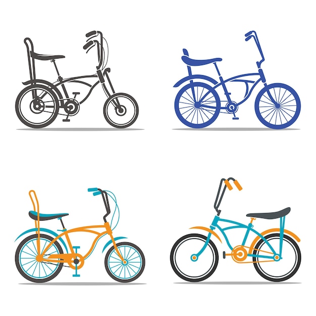 크리에이 티브 바나나 시트 자전거 일러스트 및 벡터 디자인