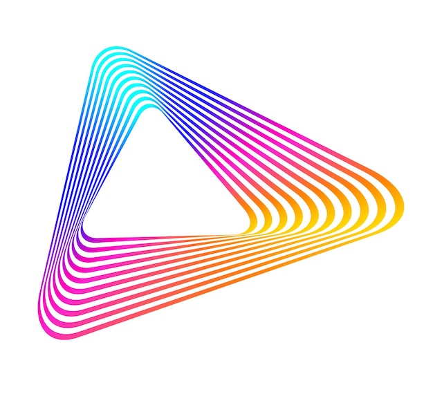 Vector creative band art design elements many lines triangle02