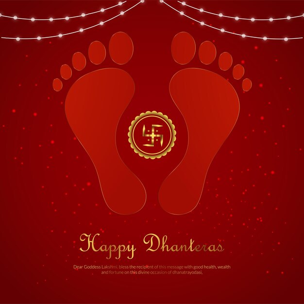 인도 축제 Happy Dhanteras 템플릿의 크리에이 티브 배너 디자인