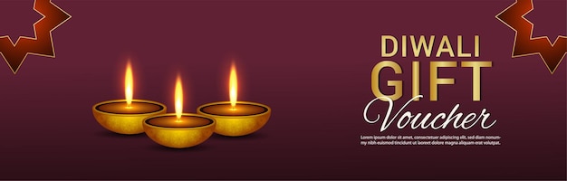 Banner creativo o intestazione di happy diwali